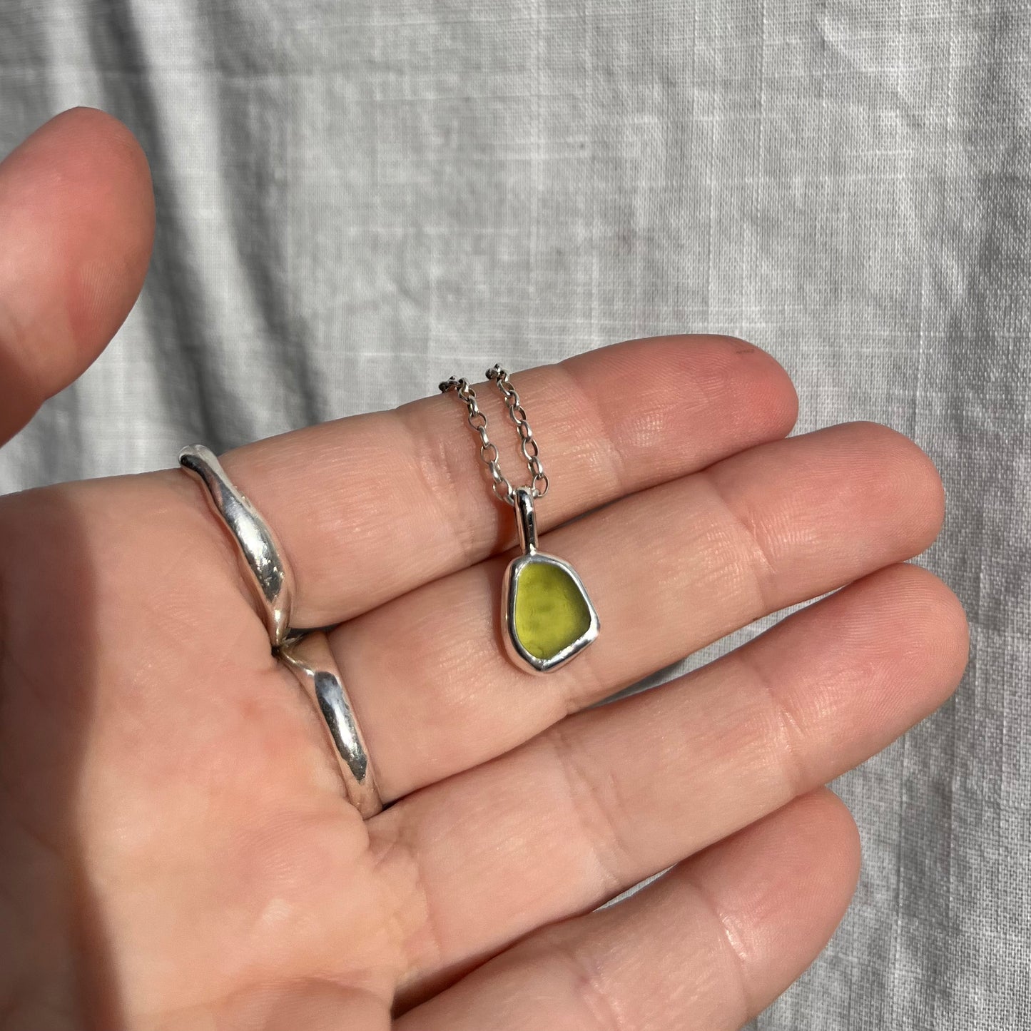 Lime Green Sea Glass