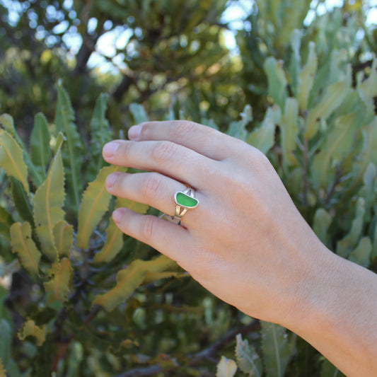 Green Sea Glass - Size M