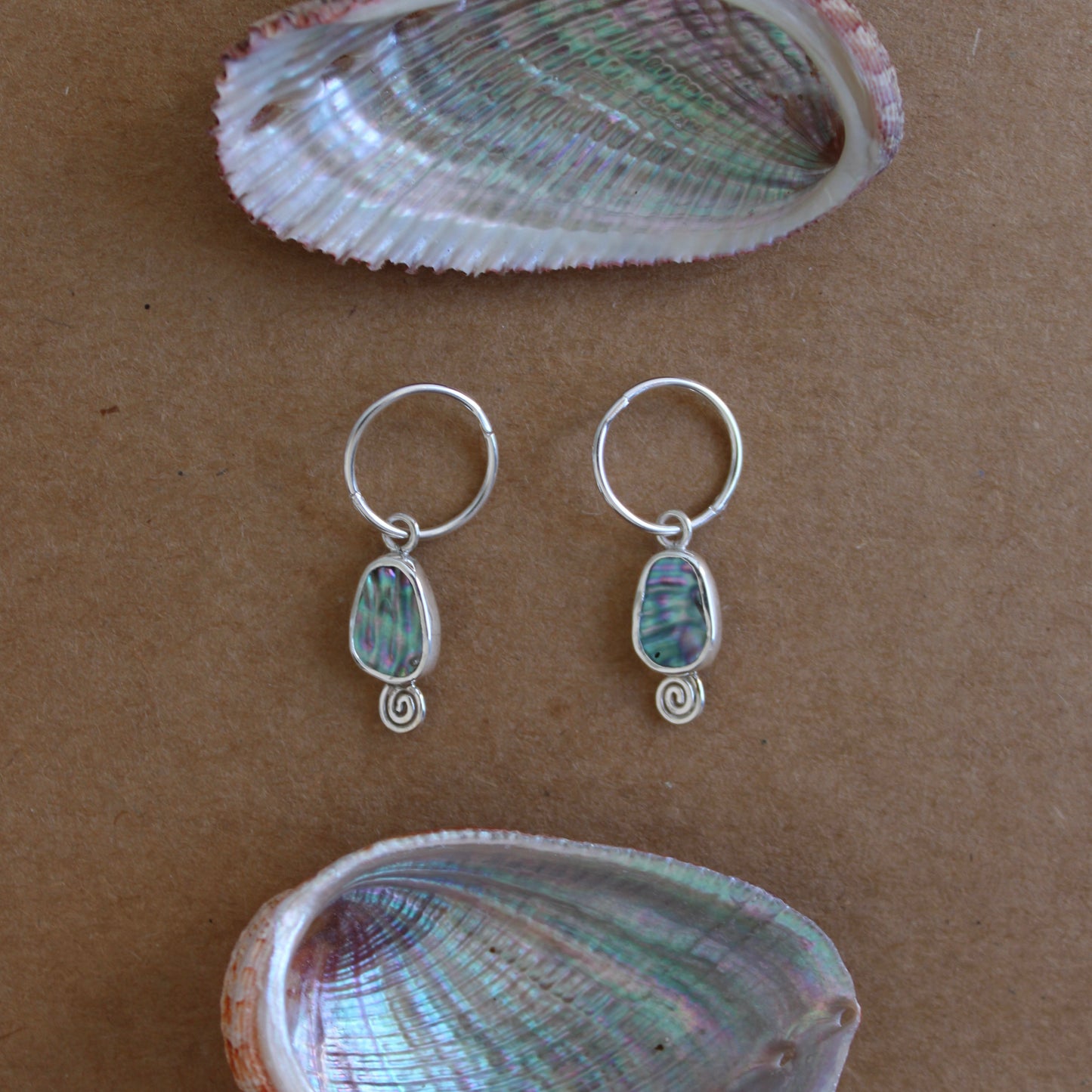 Abalone Swirl Earrings