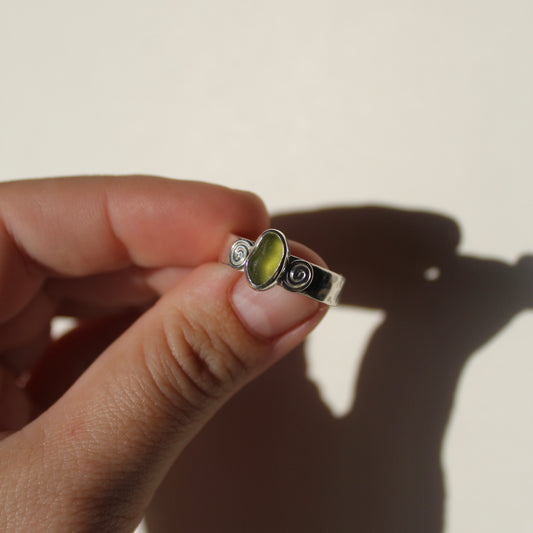 Sea Glass Ring - Size R