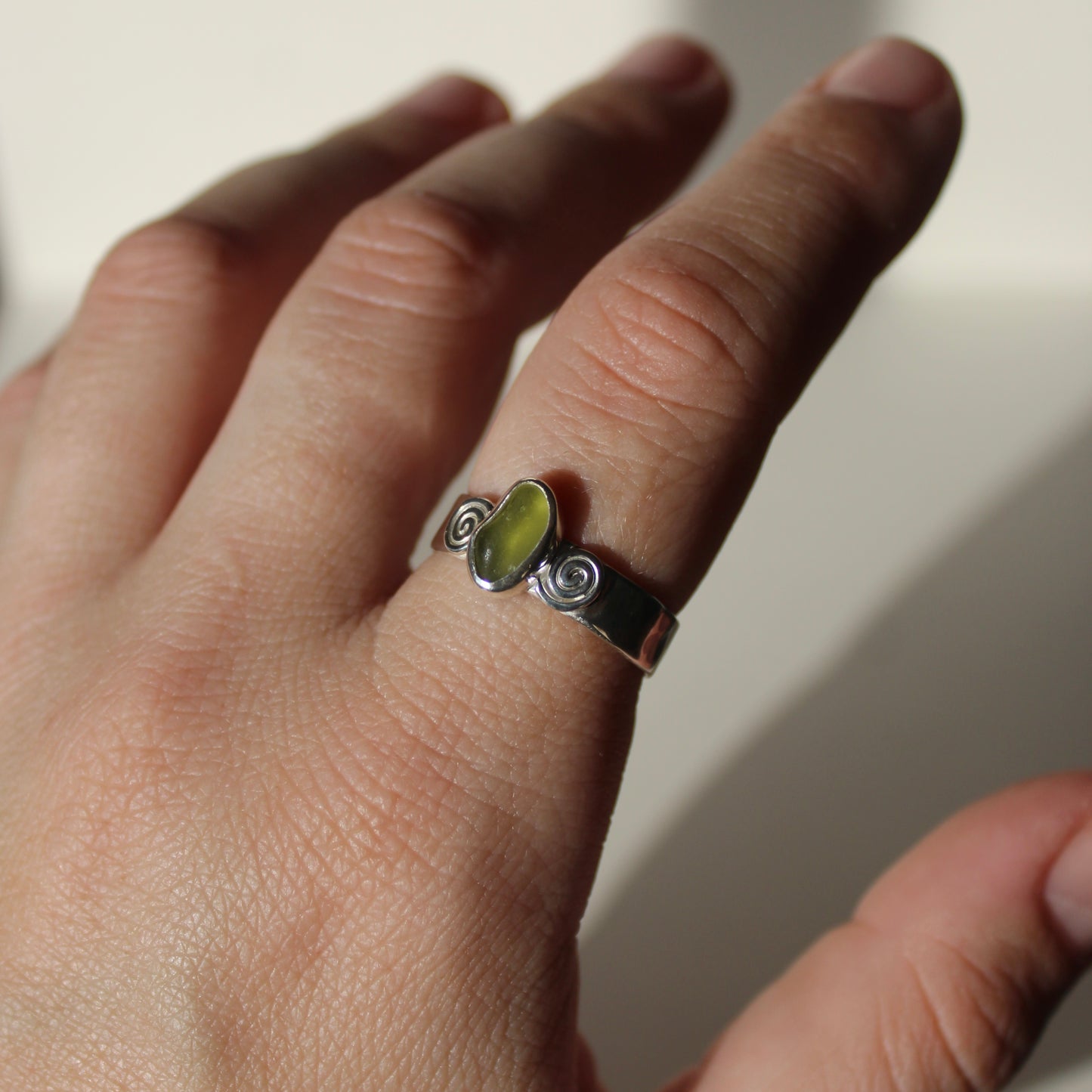 Sea Glass Ring - Size R